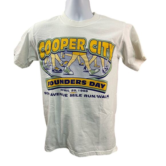 Cooper City Founders Day Marathon 1998 Vintage white t shirt size Small - Picture 1 of 6